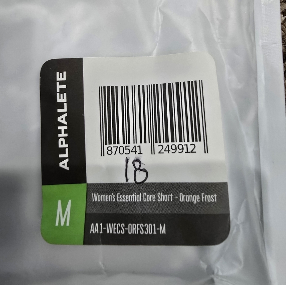 Alphalete Women's Essential Core Shorts 4" Orange Frost NWT - Picture 6 of 7